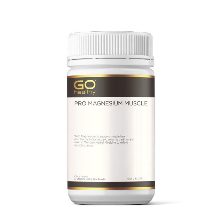 GO Healthy Pro Magnesium Muscle Powder 360g front image on Livehealthy HK imported from Australia