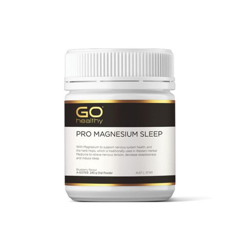 GO Healthy Pro Magnesium Sleep Powder 240g front image on Livehealthy HK imported from Australia