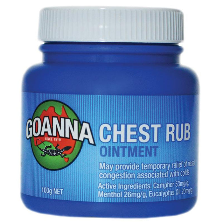 Goanna Chest Rub 100g front image on Livehealthy HK imported from Australia