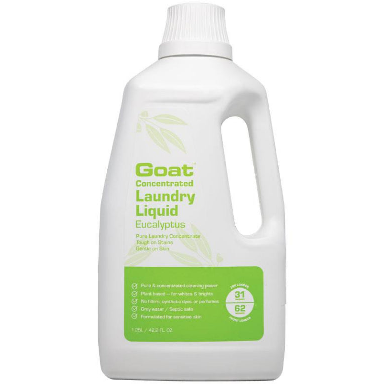 Goat Concentrated Laundry Liquid Eucalyptus 1.25 Litre front image on Livehealthy HK imported from Australia