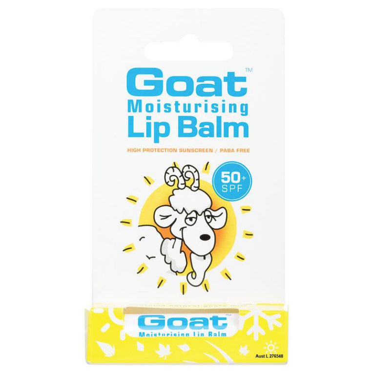 Goat Moisturising Lip Balm SPF 50 5g front image on Livehealthy HK imported from Australia