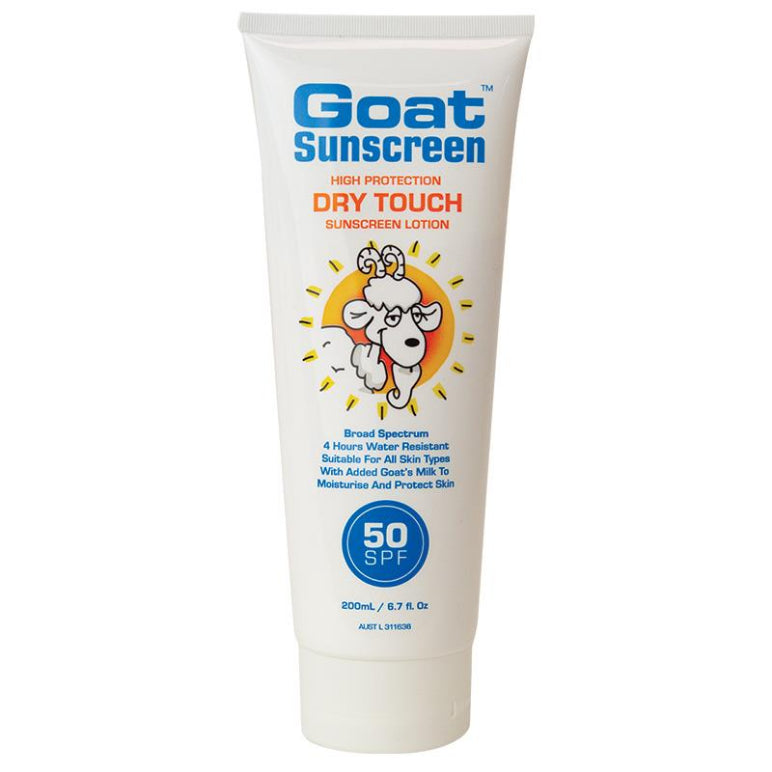 Goat Sunscreen Dry Touch 200ml front image on Livehealthy HK imported from Australia
