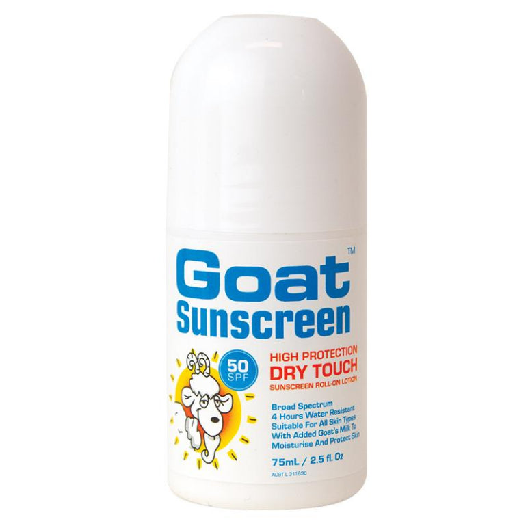 Goat Sunscreen Dry Touch Roll On 75ml front image on Livehealthy HK imported from Australia