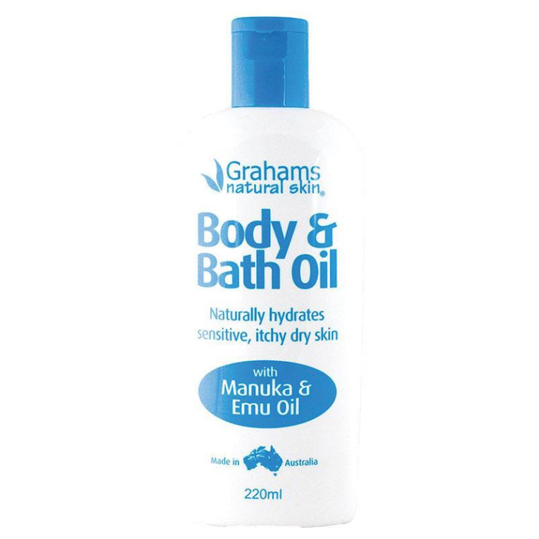 Grahams Body & Bath Oil 220ml front image on Livehealthy HK imported from Australia