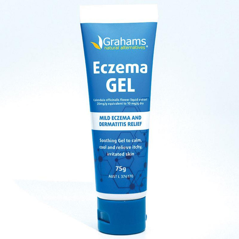 Grahams Eczema Gel And Dermatitis Relief 75g front image on Livehealthy HK imported from Australia