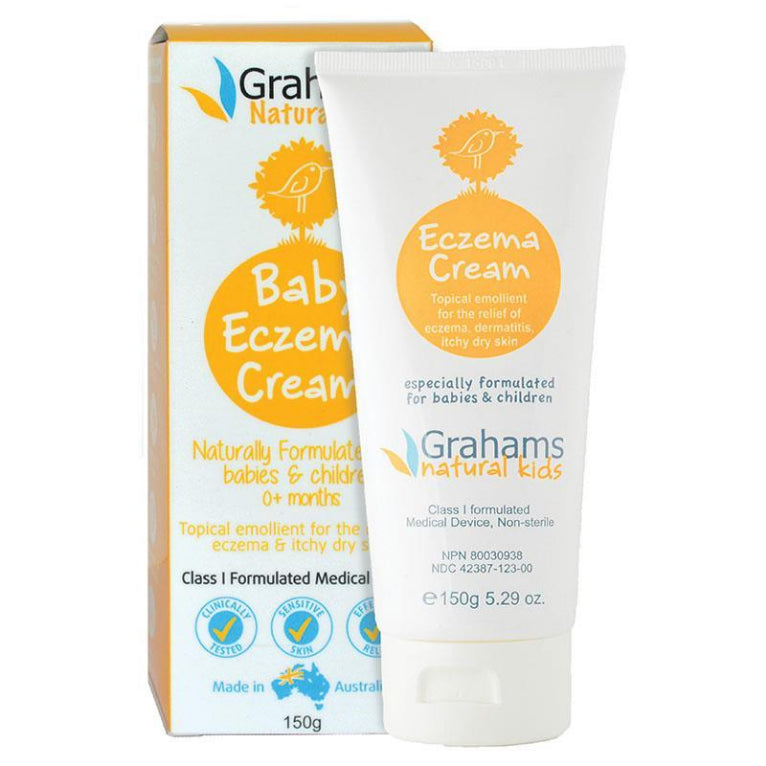 Grahams Natural Baby Eczema Cream 150g front image on Livehealthy HK imported from Australia