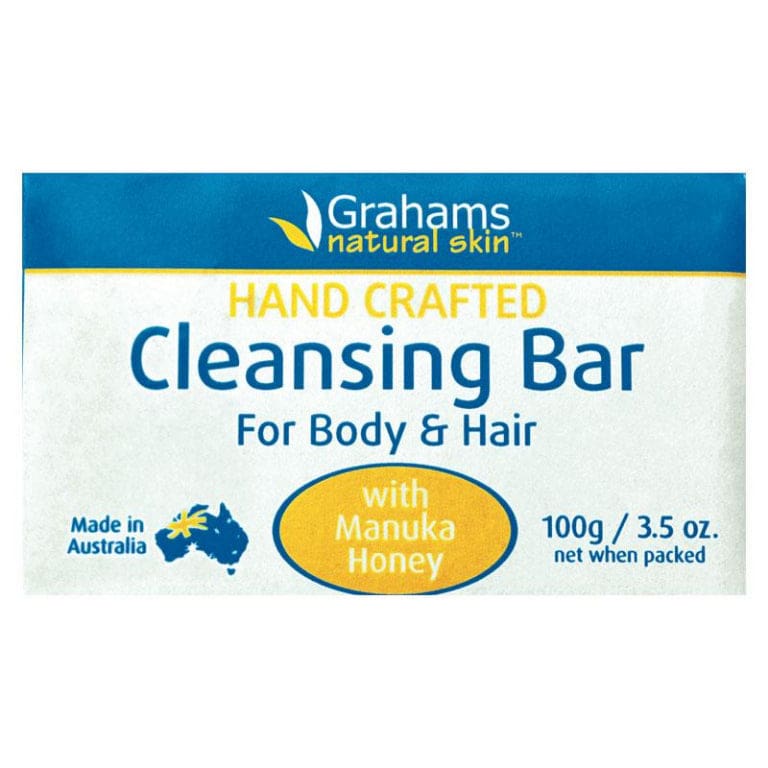 Grahams Natural Cleansing Bar 100g front image on Livehealthy HK imported from Australia