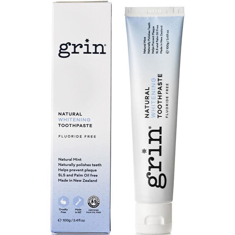 Grin Toothpaste Natural Whitening 100g front image on Livehealthy HK imported from Australia