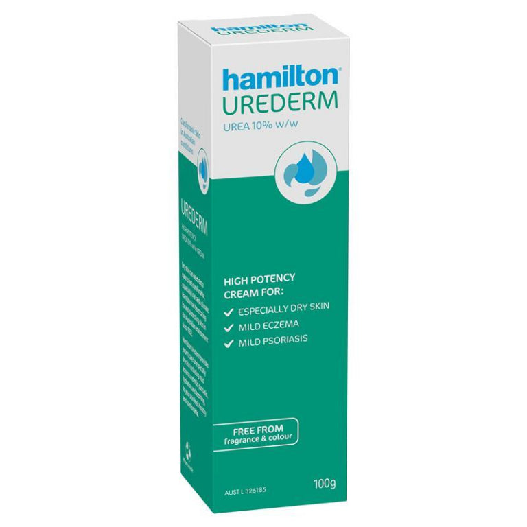 Hamilton Urederm Cream 10% 100g front image on Livehealthy HK imported from Australia