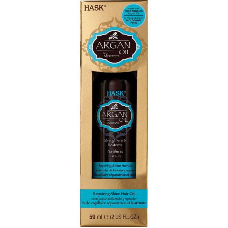 Hask Argan Oil Repairing Shine Oil Box 59ml front image on Livehealthy HK imported from Australia