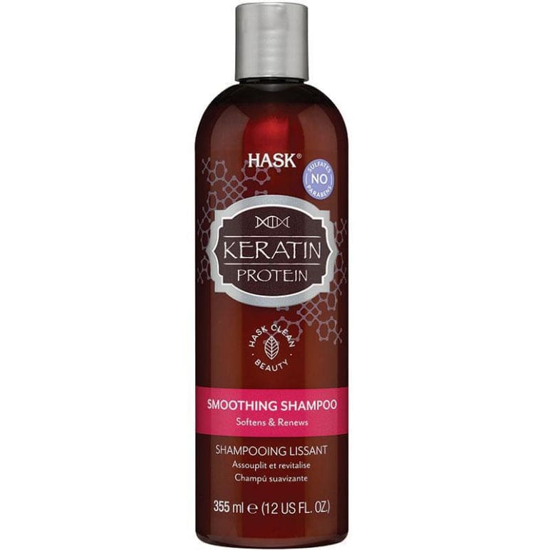 Hask Keratin Protein Smoothing Shampoo 355ml front image on Livehealthy HK imported from Australia