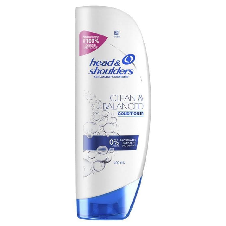 Head & Shoulders Clean & Balanced Anti-Dandruff Conditioner 400mL front image on Livehealthy HK imported from Australia