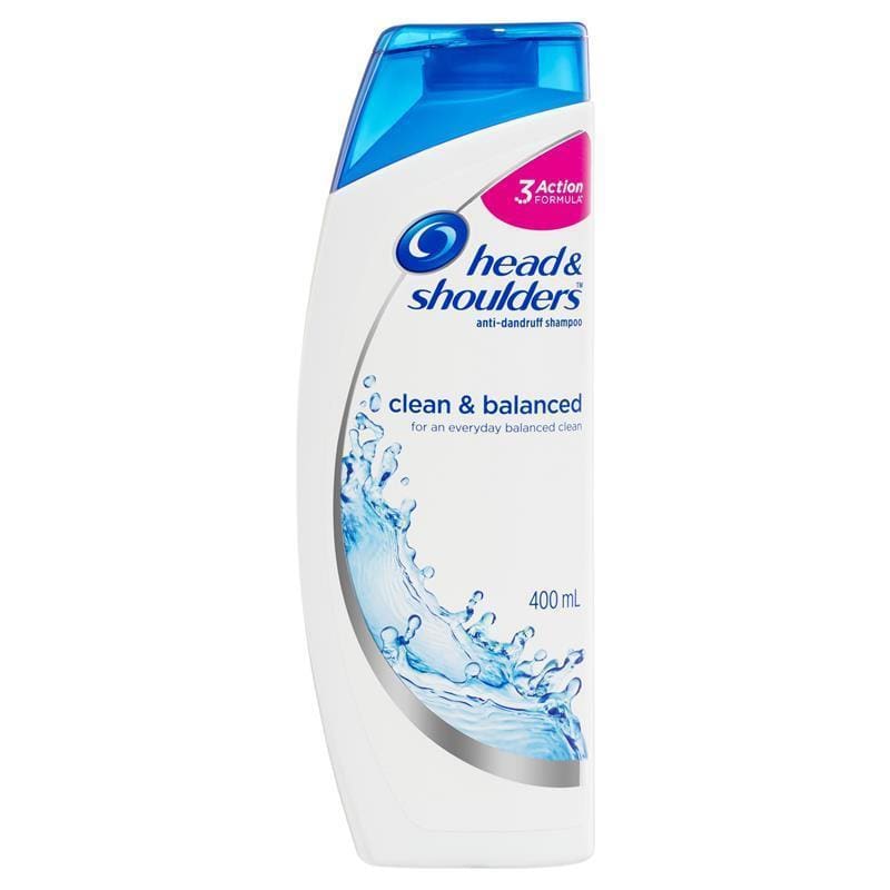 Head & Shoulders Clean & Balanced Anti-Dandruff Shampoo 400mL front image on Livehealthy HK imported from Australia