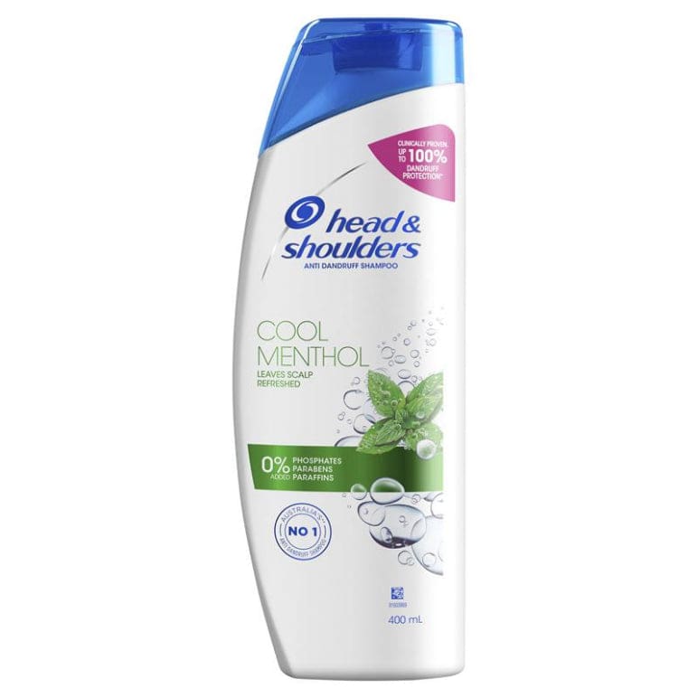 Head & Shoulders Cool Menthol Shampoo 400ml front image on Livehealthy HK imported from Australia