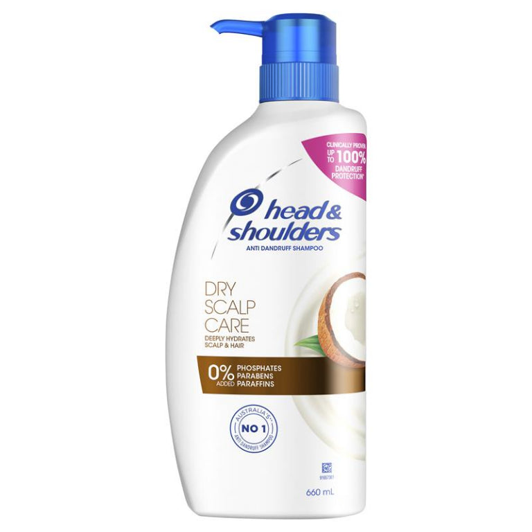 Head & Shoulders Dry Scalp Care Shampoo 660ml front image on Livehealthy HK imported from Australia