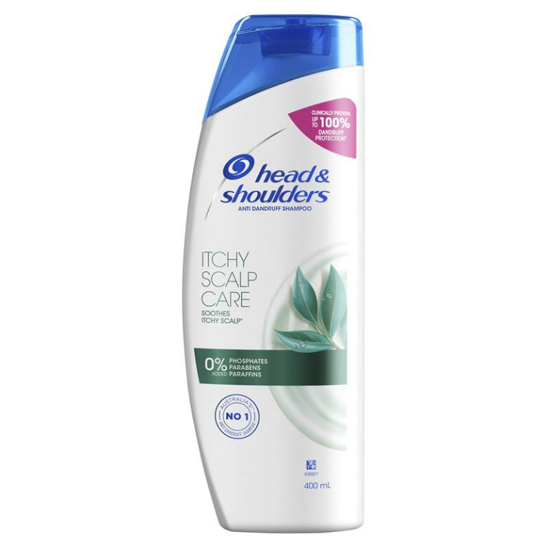 Head & Shoulders Itchy Scalp Care Eucalyptus Anti-Dandruff Shampoo 400mL front image on Livehealthy HK imported from Australia