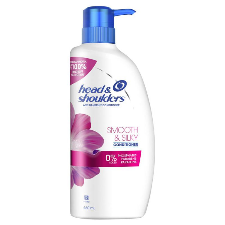 Head & Shoulders Smooth & Silky Conditioner 660ml front image on Livehealthy HK imported from Australia