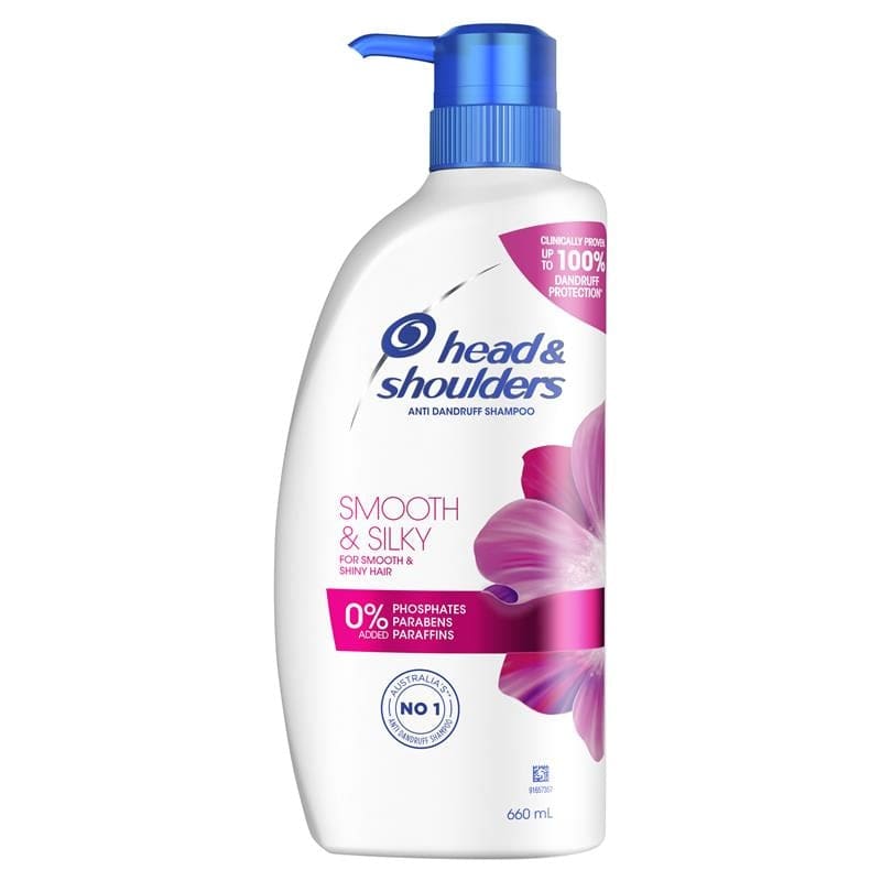 Head & Shoulders Smooth & Silky Shampoo 660ml front image on Livehealthy HK imported from Australia
