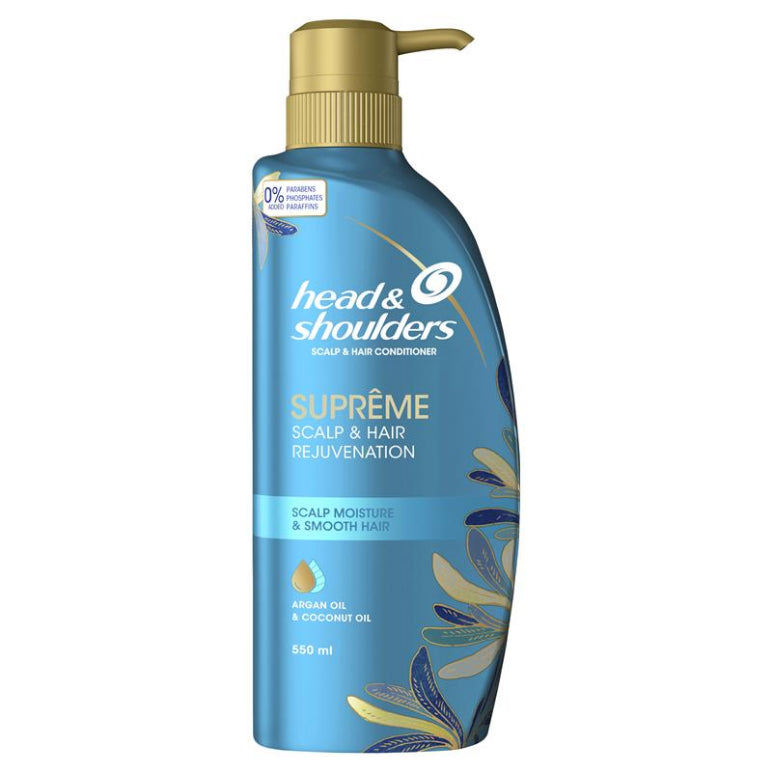 Head & Shoulders Supreme Moisture & Smooth Hair Anti Dandruff Conditioner 550ml front image on Livehealthy HK imported from Australia