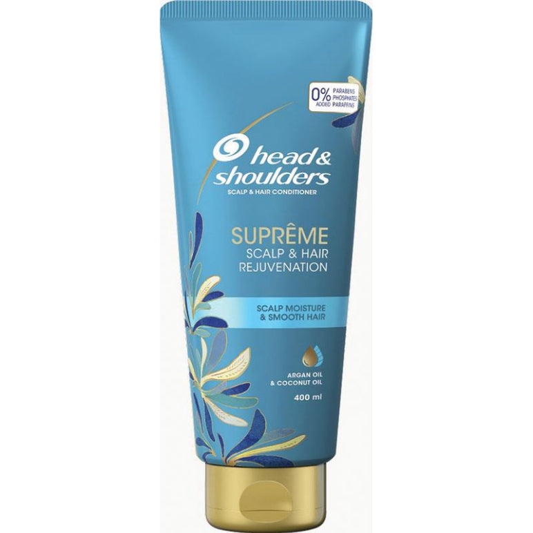Head & Shoulders Supreme Scalp Moisture & Smooth Hair Conditioner 400ml front image on Livehealthy HK imported from Australia