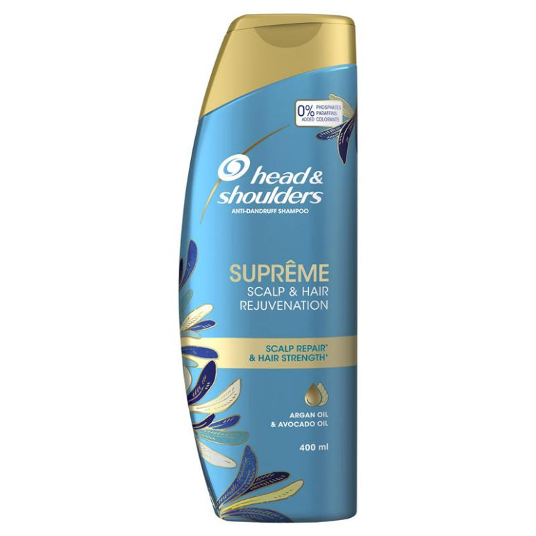 Head & Shoulders Supreme Scalp Repair & Hair Strength Anti Dandruff Shampoo 400ml front image on Livehealthy HK imported from Australia