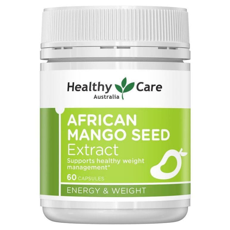 Healthy Care African Mango Seed Extract 50mg 60 Capsules front image on Livehealthy HK imported from Australia