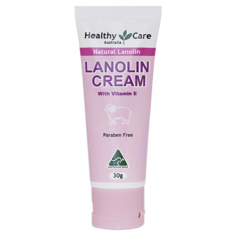 Healthy Care All Natural Lanolin Cream Tube 30g front image on Livehealthy HK imported from Australia