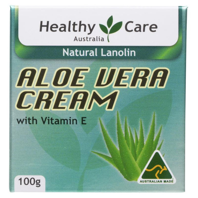 Healthy Care Aloe Vera Moisturizing Cream 100g front image on Livehealthy HK imported from Australia