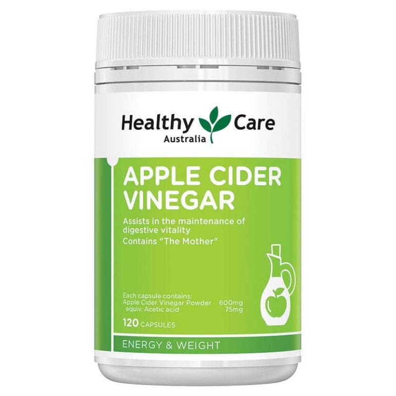 Healthy Care Apple Cider Vinegar 120 Capsules front image on Livehealthy HK imported from Australia