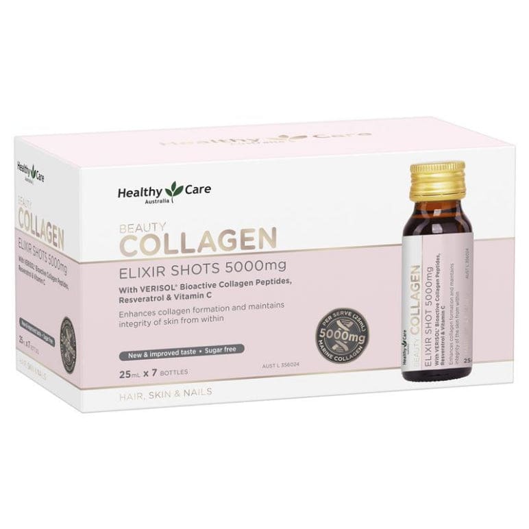 Healthy Care Beauty Collagen Elixir Shots 5000mg 25ml x 7 Bottles front image on Livehealthy HK imported from Australia
