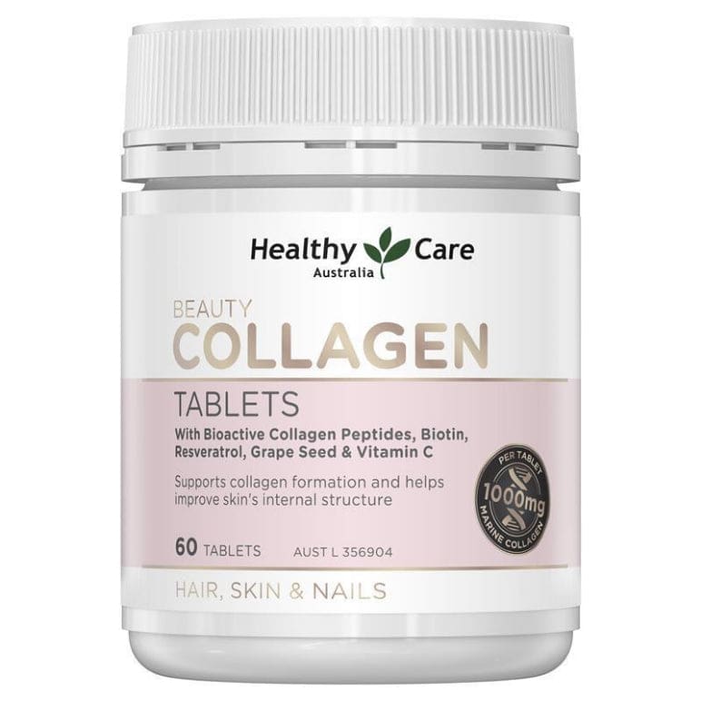 Healthy Care Beauty Collagen Tablets 60 tablets front image on Livehealthy HK imported from Australia