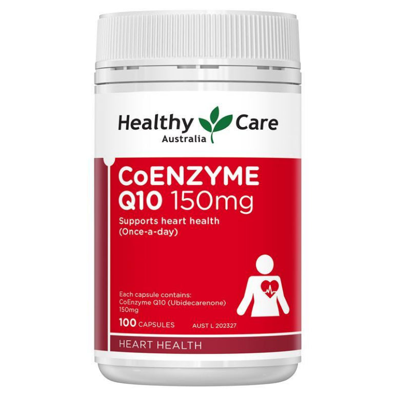 Healthy Care CoQ10 150mg 100 Capsules front image on Livehealthy HK imported from Australia