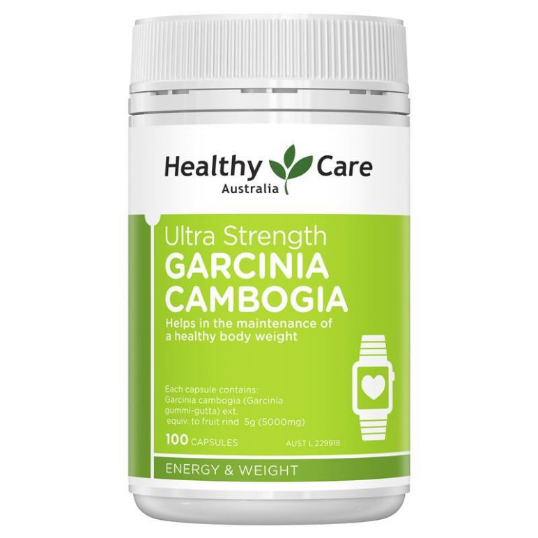 Healthy Care Garcinia Cambogia Ultra Strength 5000 100 Capsules front image on Livehealthy HK imported from Australia