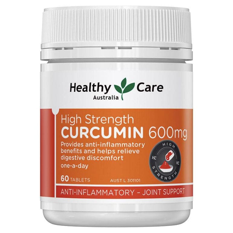 Healthy Care High Strength Curcumin 600mg 60 Tablets NEW front image on Livehealthy HK imported from Australia