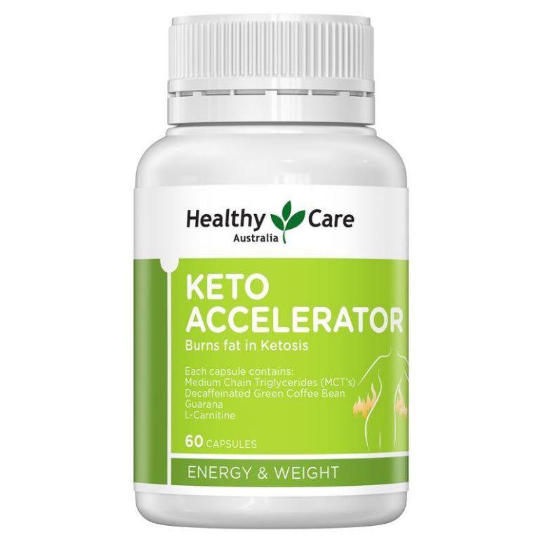 Healthy Care Keto Accelerator 60 Capsules front image on Livehealthy HK imported from Australia