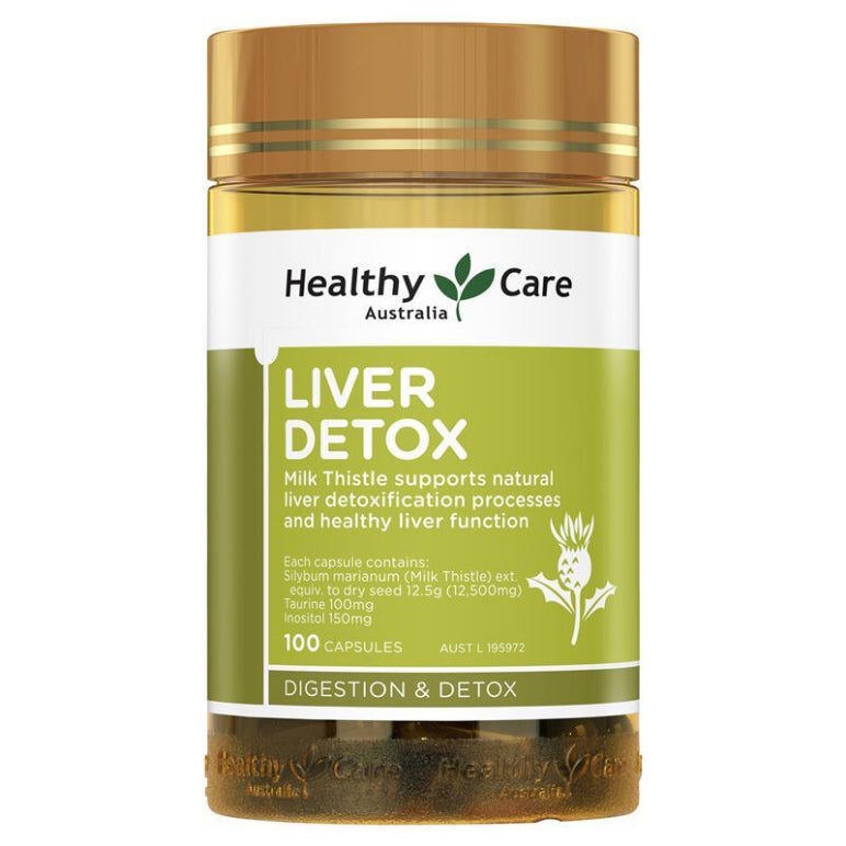 Healthy Care Liver Detox 100 Capsules front image on Livehealthy HK imported from Australia