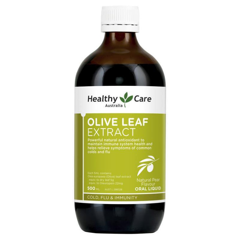 Healthy Care Olive Leaf Extract 500mL front image on Livehealthy HK imported from Australia