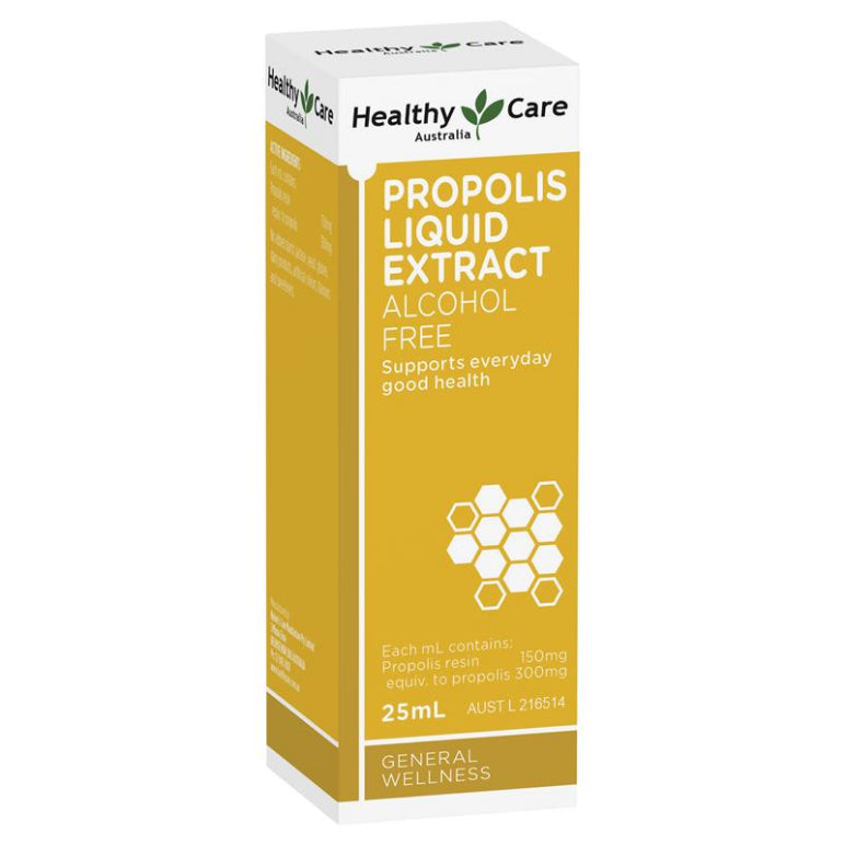 Healthy Care Propolis Liquid Alcohol Free 25ml front image on Livehealthy HK imported from Australia