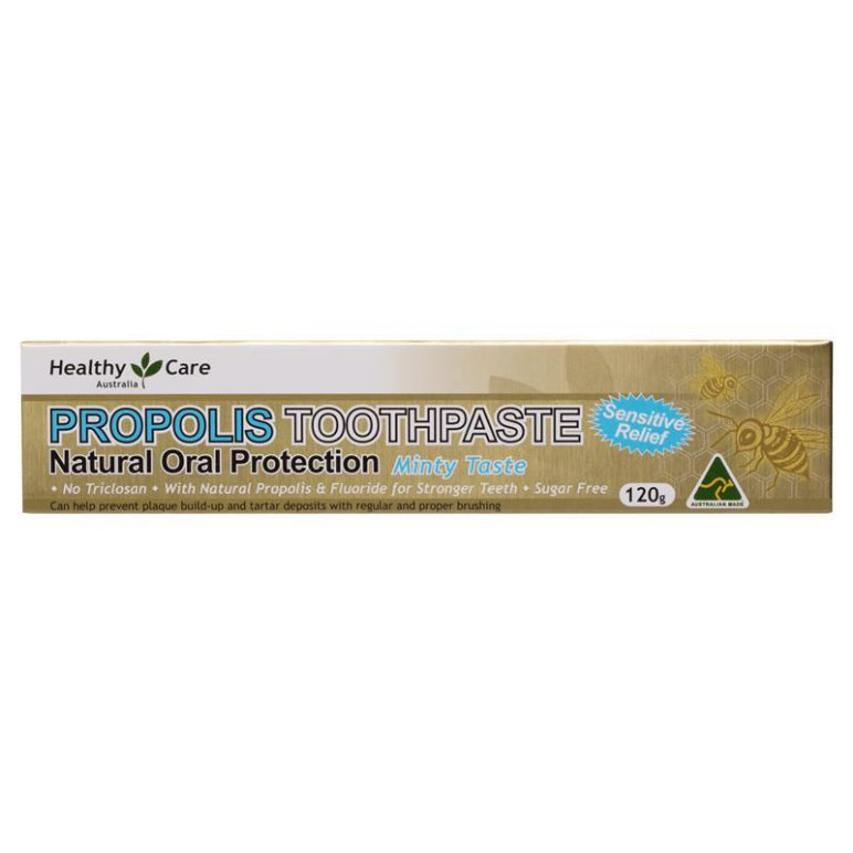 Healthy Care Propolis Toothpaste 120g front image on Livehealthy HK imported from Australia