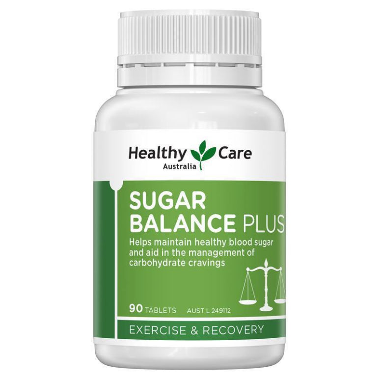 Healthy Care Sugar Balance Plus 90 Tablets front image on Livehealthy HK imported from Australia