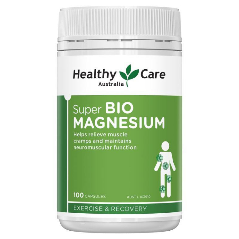 Healthy Care Super Bio Magnesium 100 Capsules front image on Livehealthy HK imported from Australia