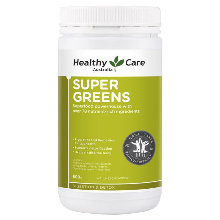 Healthy Care Super Greens 600g front image on Livehealthy HK imported from Australia