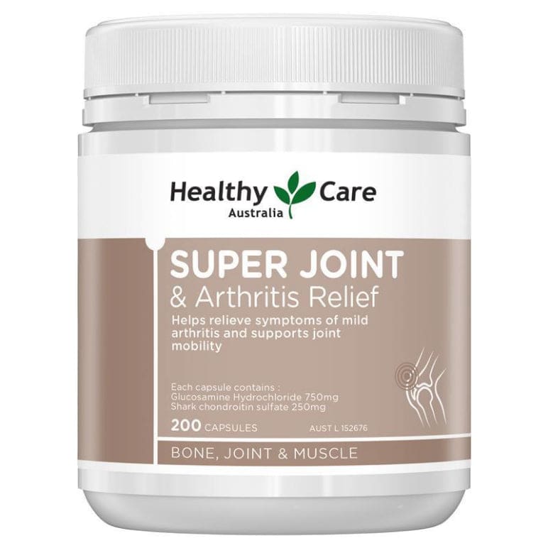 Healthy Care Super Joint & Arthritis Relief 200 Capsules front image on Livehealthy HK imported from Australia