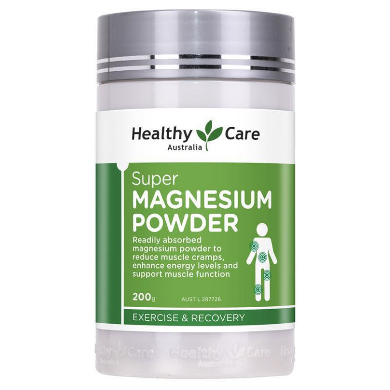Healthy Care Super Magnesium Powder 200g front image on Livehealthy HK imported from Australia