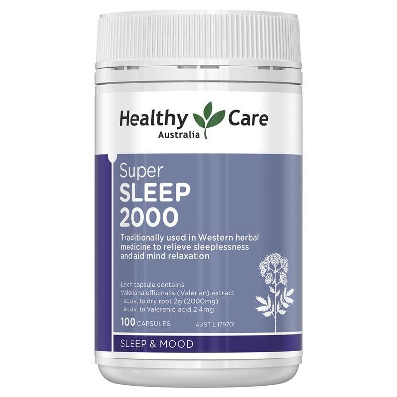 Healthy Care Super Sleep (Valerian 2000mg) 100 Capsules front image on Livehealthy HK imported from Australia