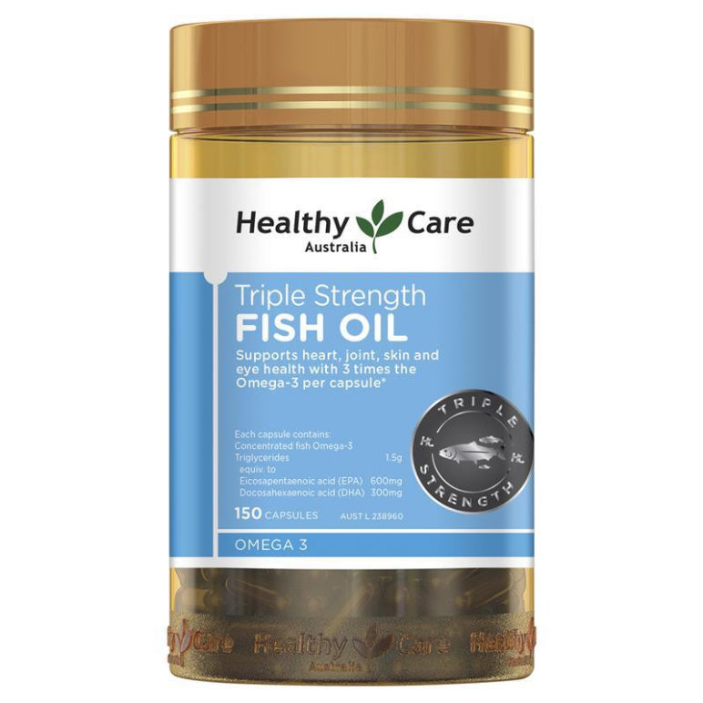Healthy Care Triple Strength Fish Oil 150 Capsules front image on Livehealthy HK imported from Australia