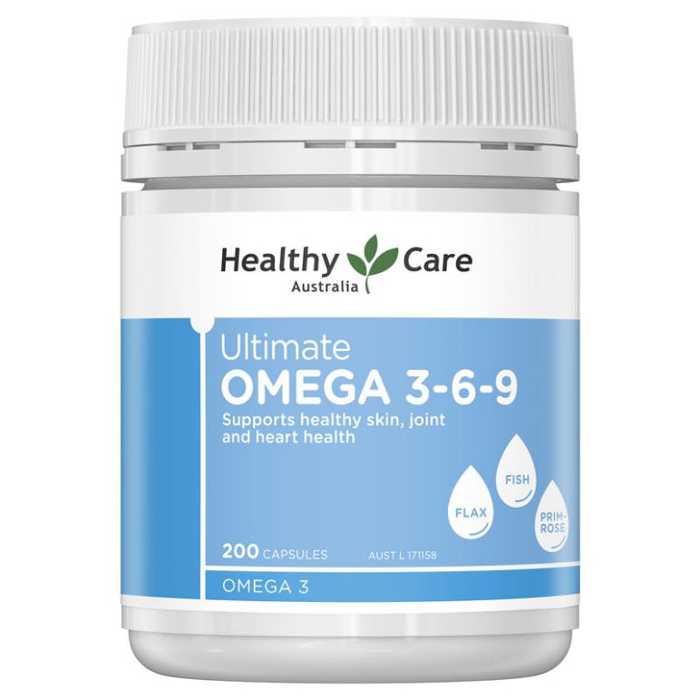 Healthy Care Ultimate Omega 3-6-9 200 Capsules front image on Livehealthy HK imported from Australia