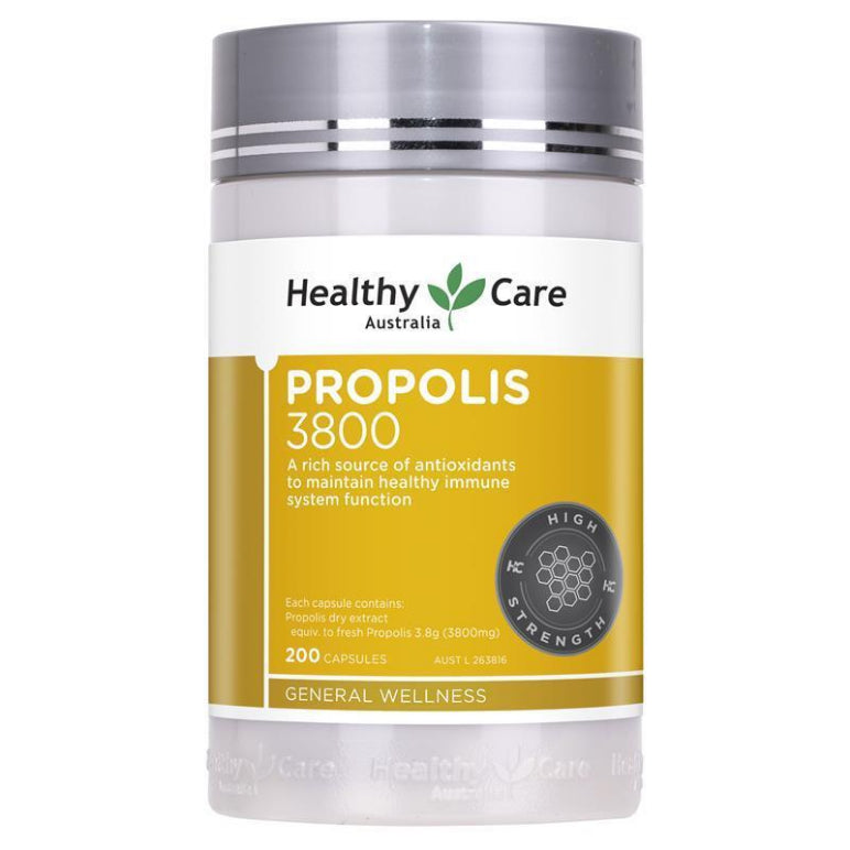 Healthy Care Ultra Premium Propolis 3800mg 200 Capsules front image on Livehealthy HK imported from Australia