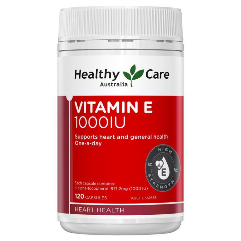 Healthy Care Vitamin E 1000IU 120 Capsules front image on Livehealthy HK imported from Australia