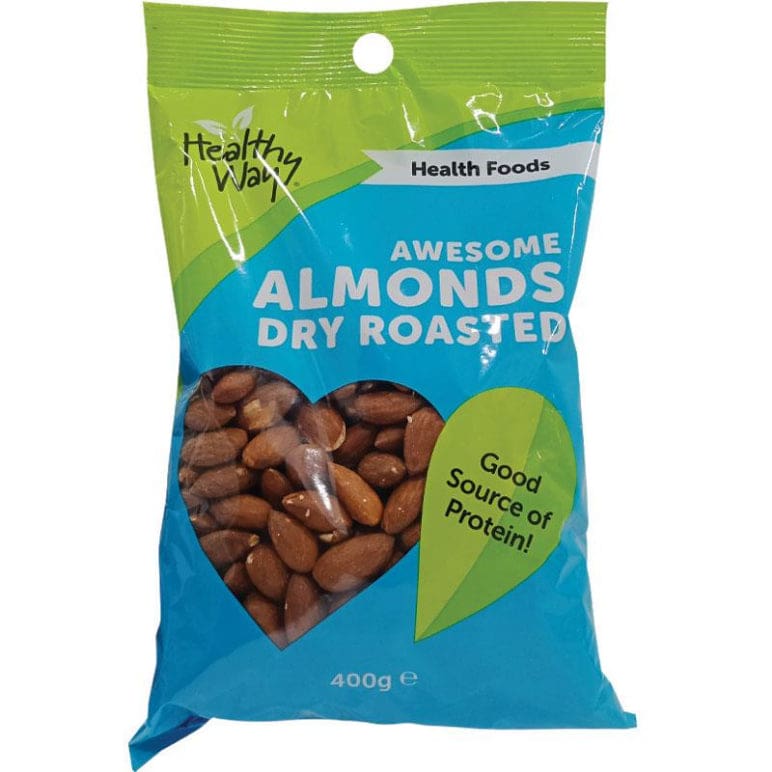 Healthy Way Awesome Almonds Dry Roasted 400g front image on Livehealthy HK imported from Australia